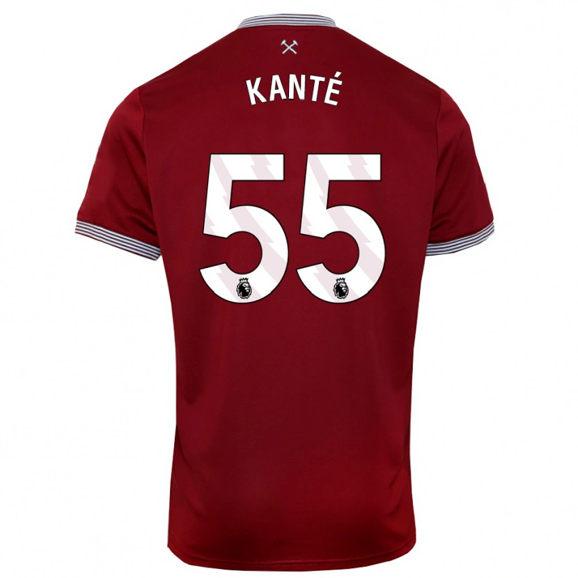 Danxen Dames Mohamadou Kanté #55 Bourgondisch Wit Thuisshirt Thuistenue 2025/26 T-Shirt