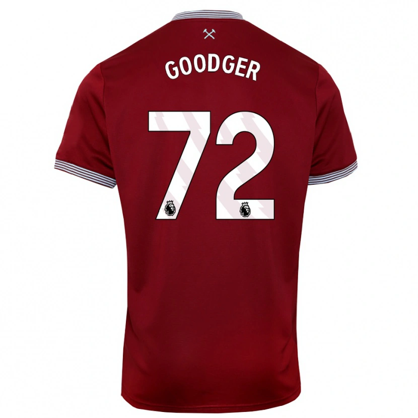 Danxen Dames Tommy Goodger #72 Bourgondisch Wit Thuisshirt Thuistenue 2025/26 T-Shirt