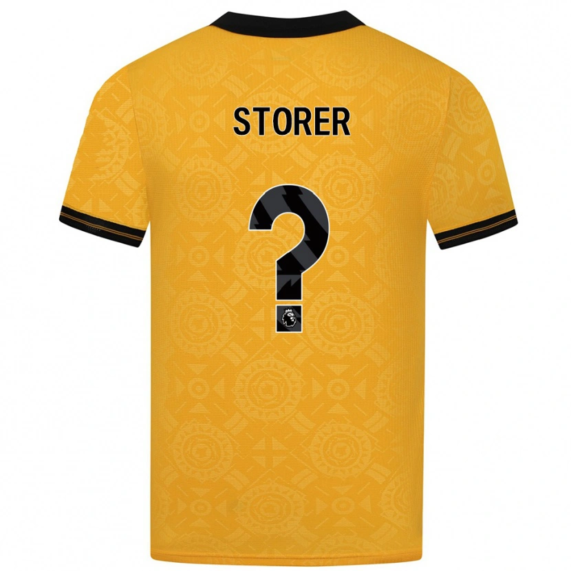 Danxen Dames James Storer #0 Geel Zwart Thuisshirt Thuistenue 2025/26 T-Shirt