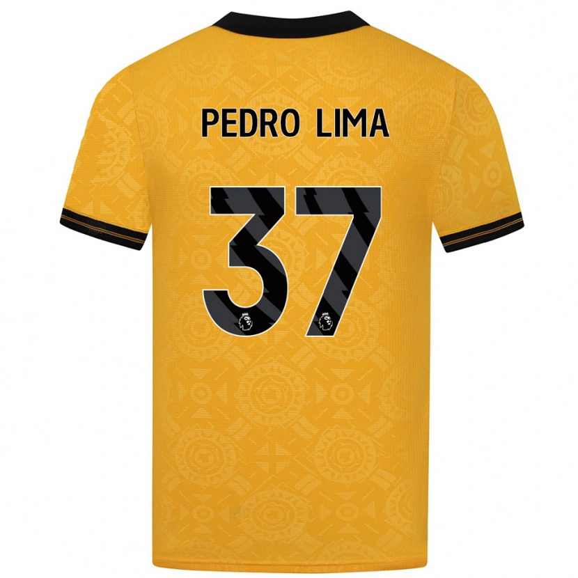 Danxen Dames Pedro Lima #37 Geel Zwart Thuisshirt Thuistenue 2025/26 T-Shirt