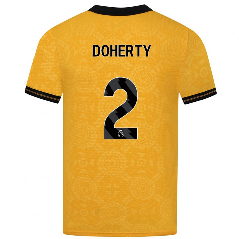 Danxen Dames Matt Doherty #2 Geel Zwart Thuisshirt Thuistenue 2025/26 T-Shirt