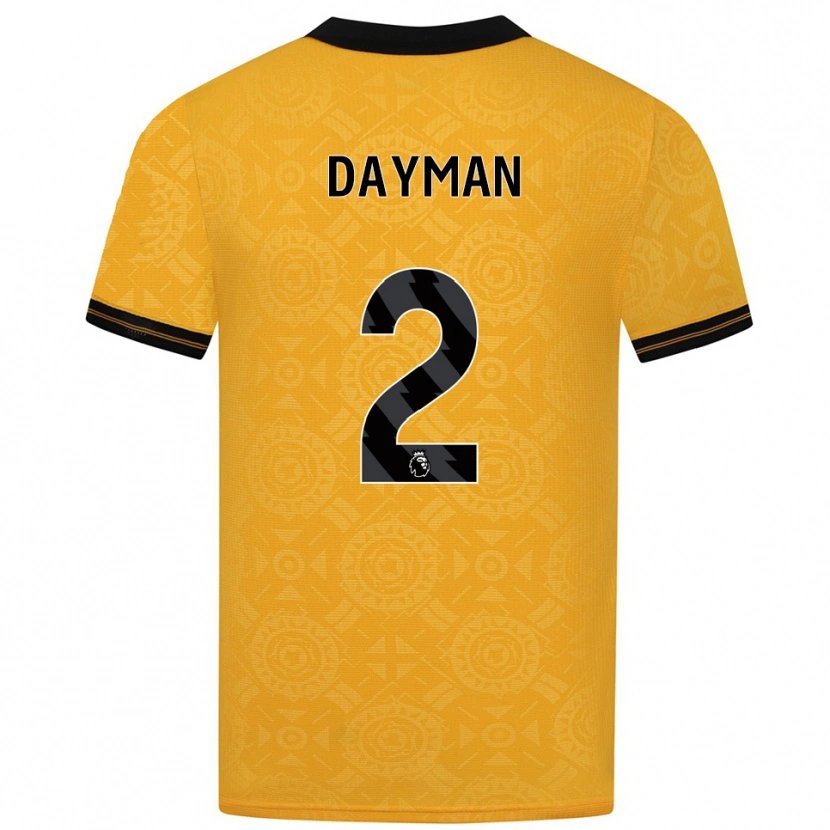 Danxen Dames Myles Dayman #2 Geel Zwart Thuisshirt Thuistenue 2025/26 T-Shirt