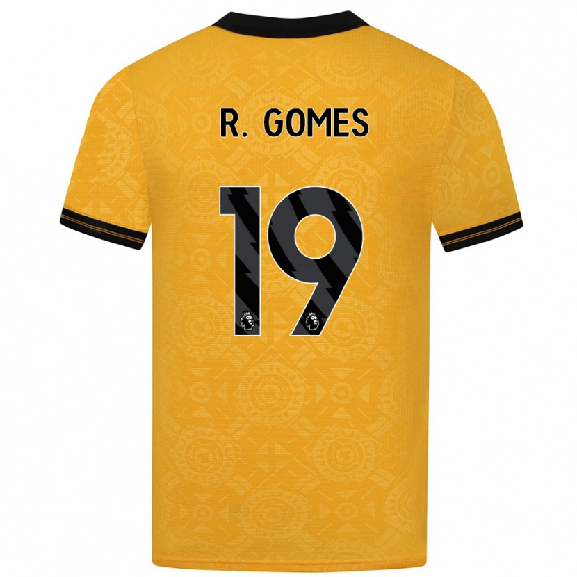 Danxen Dames Rodrigo Gomes #19 Geel Zwart Thuisshirt Thuistenue 2025/26 T-Shirt
