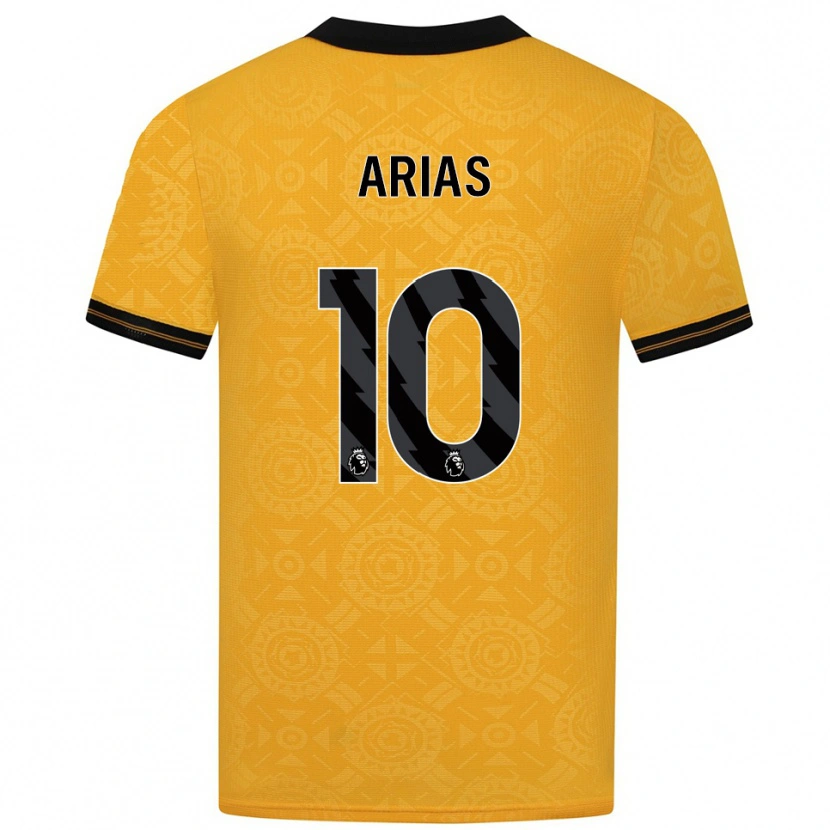 Danxen Dames Jhon Arias #10 Geel Zwart Thuisshirt Thuistenue 2025/26 T-Shirt