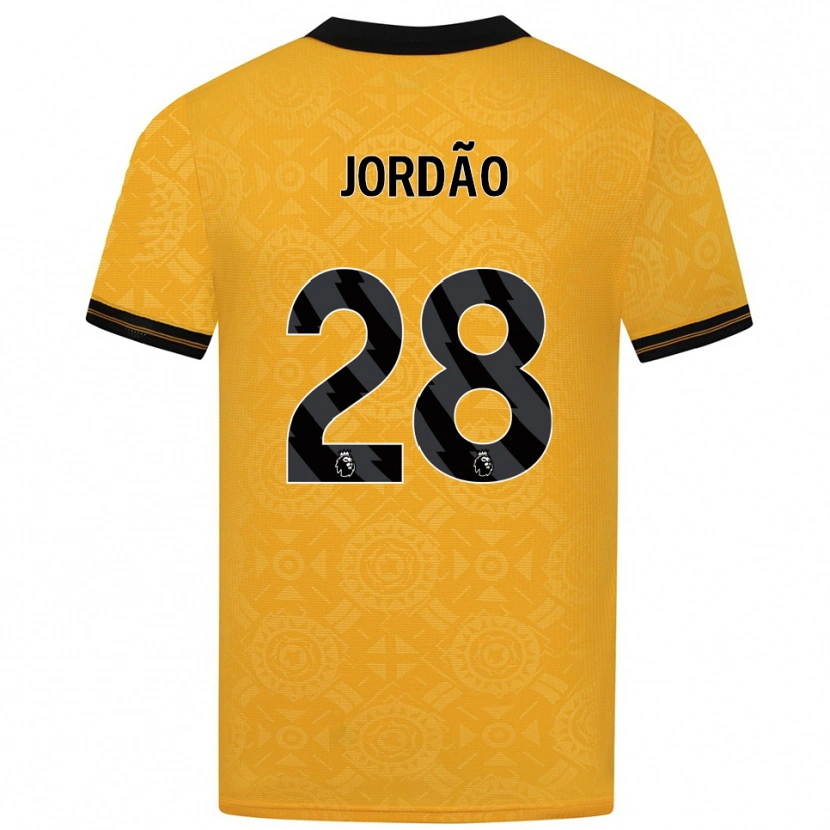 Danxen Dames Bruno Jordão #28 Geel Zwart Thuisshirt Thuistenue 2025/26 T-Shirt