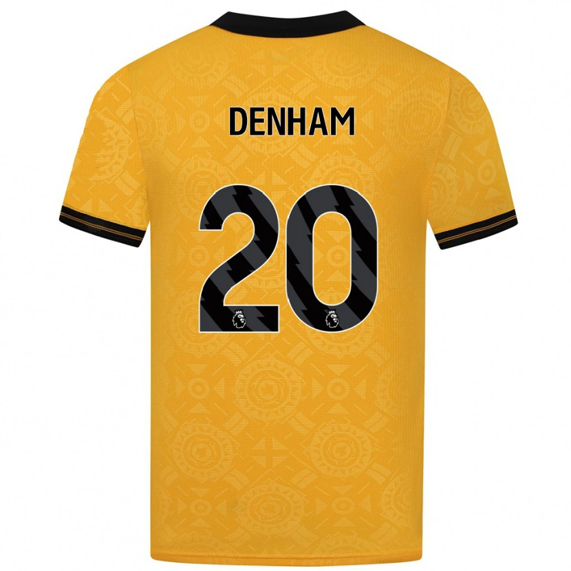 Danxen Dames Ania Denham #20 Geel Zwart Thuisshirt Thuistenue 2025/26 T-Shirt