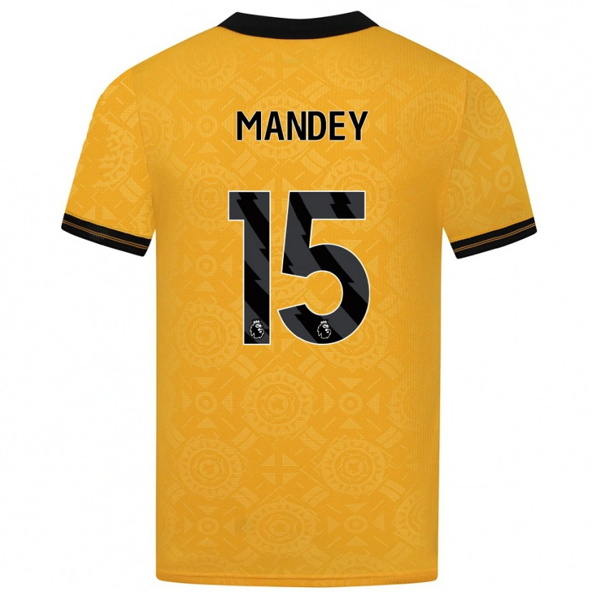 Danxen Dames Ziyad Mandey #15 Geel Zwart Thuisshirt Thuistenue 2025/26 T-Shirt