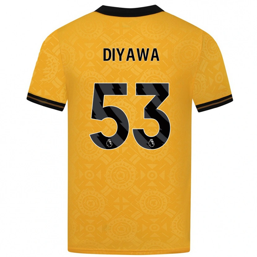 Danxen Dames Aaron Keto Diyawa #53 Geel Zwart Thuisshirt Thuistenue 2025/26 T-Shirt