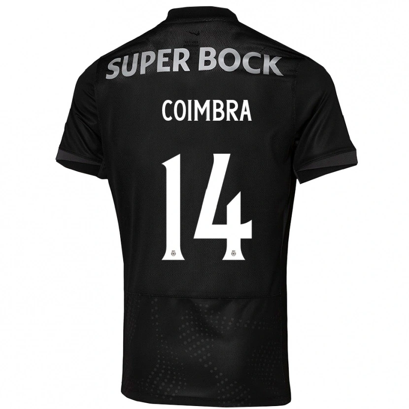 Danxen Dames Telmo Coimbra #14 Zwart Wit Uitshirt Uittenue 2025/26 T-Shirt