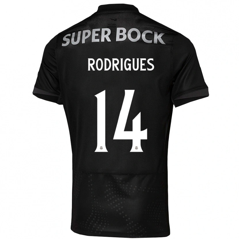 Danxen Dames Paulo Rodrigues #14 Zwart Wit Uitshirt Uittenue 2025/26 T-Shirt