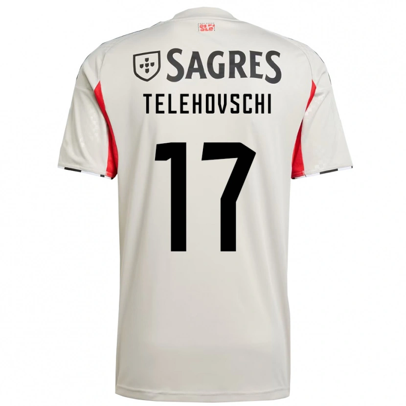 Danxen Dames Dinis Telehovschi #17 Gebroken Wit Rood Uitshirt Uittenue 2025/26 T-Shirt