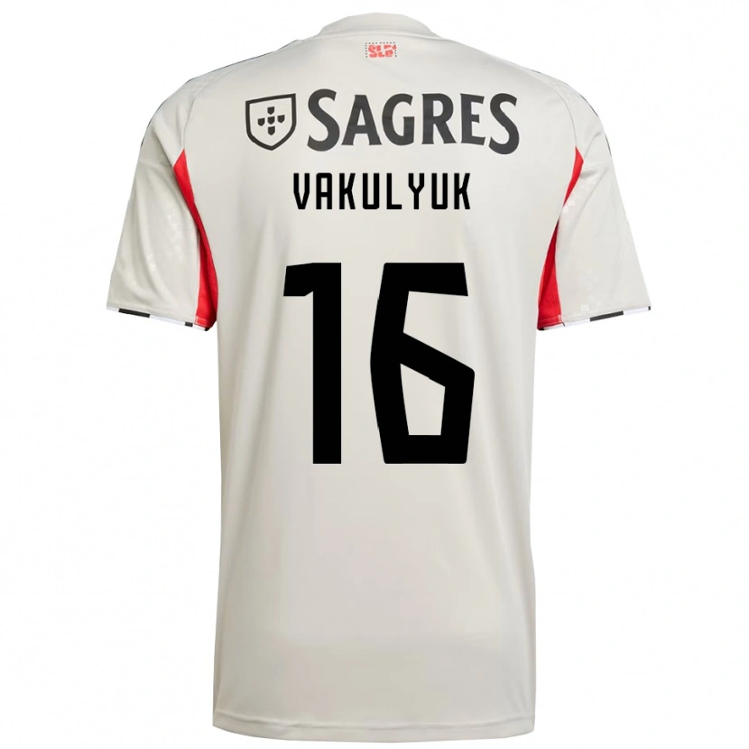 Danxen Dames André Vakulyuk #16 Gebroken Wit Rood Uitshirt Uittenue 2025/26 T-Shirt
