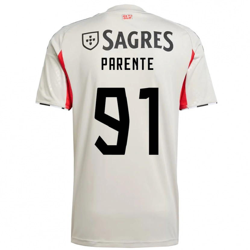 Danxen Dames Tiago Parente #91 Gebroken Wit Rood Uitshirt Uittenue 2025/26 T-Shirt