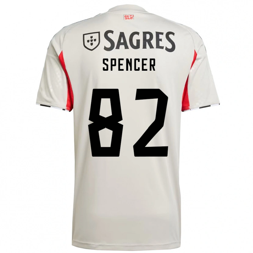 Danxen Dames Diogo Spencer #82 Gebroken Wit Rood Uitshirt Uittenue 2025/26 T-Shirt