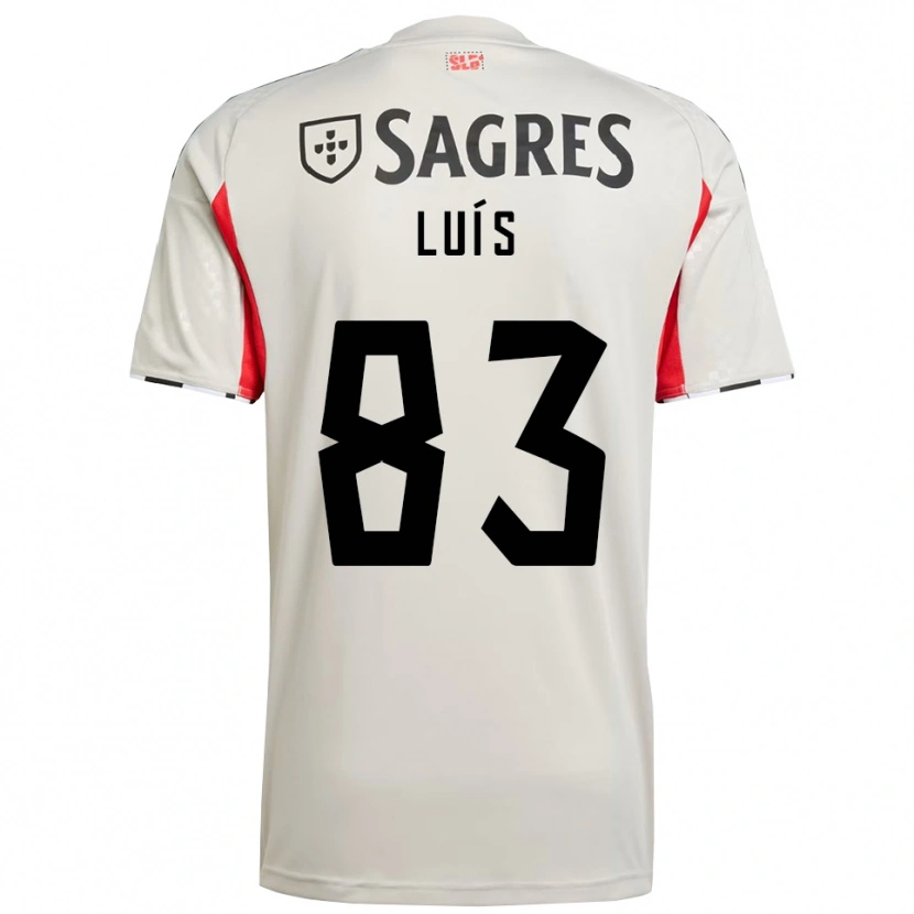 Danxen Dames Rafael Luís #83 Gebroken Wit Rood Uitshirt Uittenue 2025/26 T-Shirt