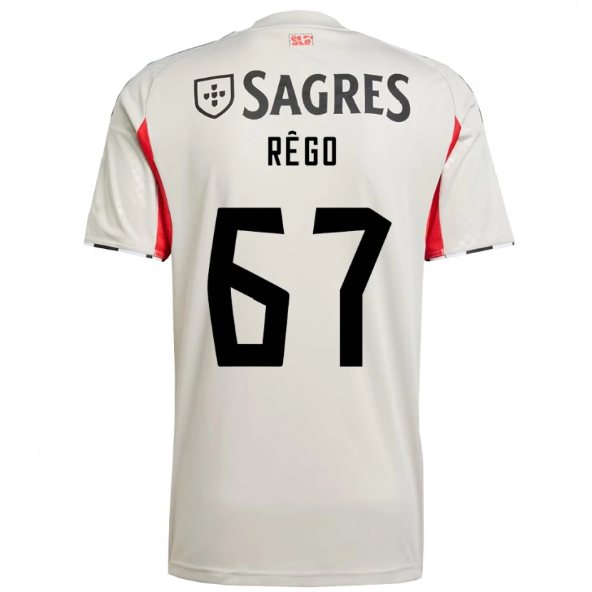 Danxen Dames Rodrigo Rêgo #67 Gebroken Wit Rood Uitshirt Uittenue 2025/26 T-Shirt