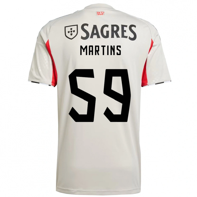 Danxen Dames Leandro Martins #59 Gebroken Wit Rood Uitshirt Uittenue 2025/26 T-Shirt