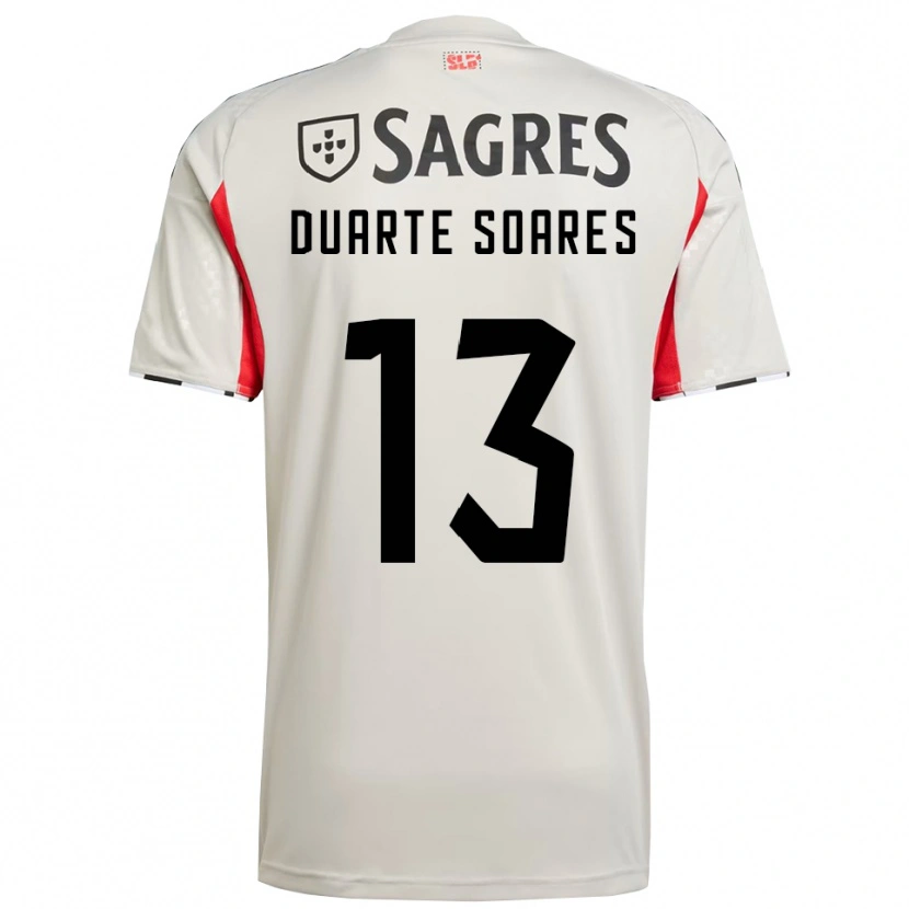 Danxen Dames Duarte Soares #13 Gebroken Wit Rood Uitshirt Uittenue 2025/26 T-Shirt