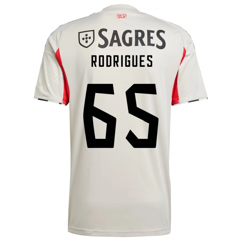 Danxen Dames Rafael Rodrigues #65 Gebroken Wit Rood Uitshirt Uittenue 2025/26 T-Shirt