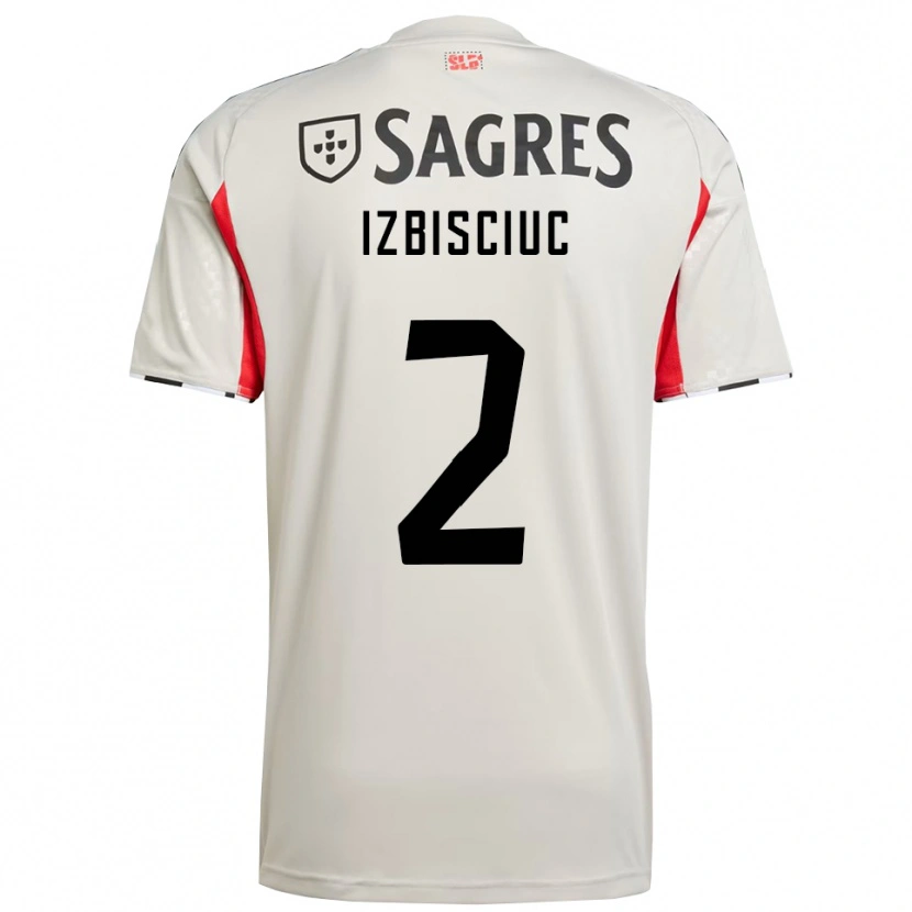 Danxen Dames Pedro Izbisciuc #2 Gebroken Wit Rood Uitshirt Uittenue 2025/26 T-Shirt