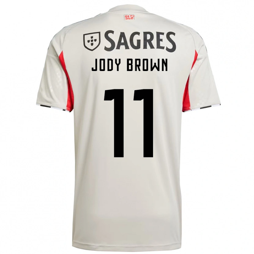 Danxen Dames Jody Brown #11 Gebroken Wit Rood Uitshirt Uittenue 2025/26 T-Shirt