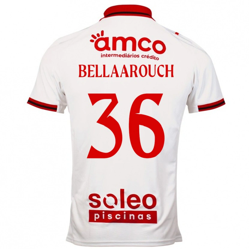Danxen Dames Alaa Bellaarouch #36 Wit Rood Uitshirt Uittenue 2025/26 T-Shirt