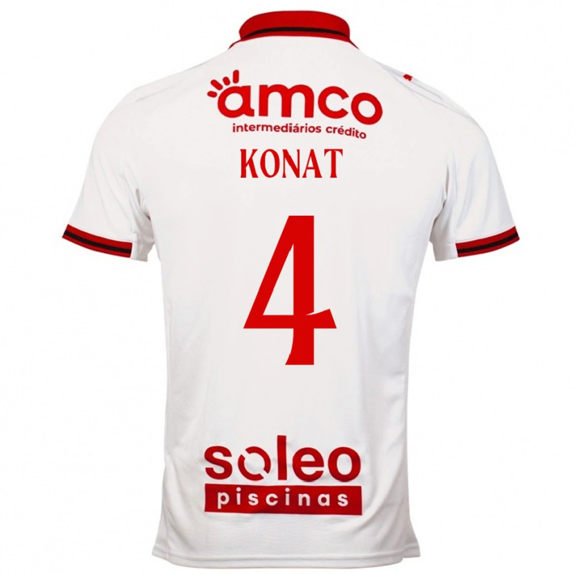 Danxen Dames Katarzyna Konat #4 Wit Rood Uitshirt Uittenue 2025/26 T-Shirt