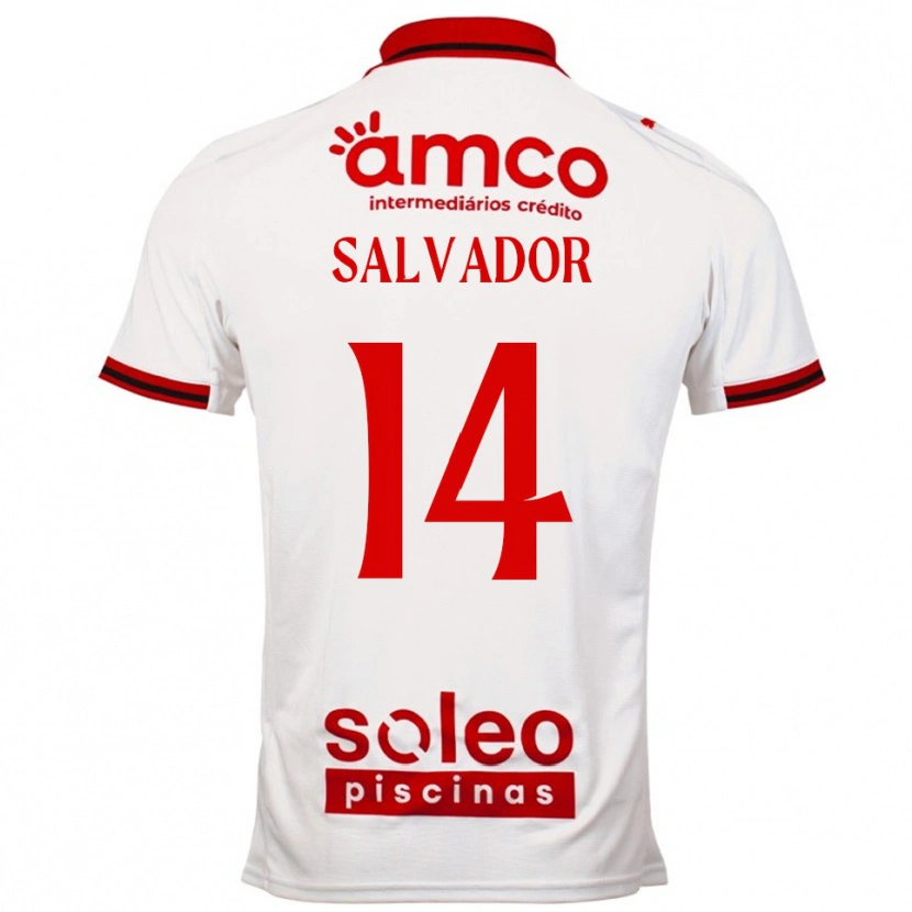Danxen Dames João Salvador #14 Wit Rood Uitshirt Uittenue 2025/26 T-Shirt