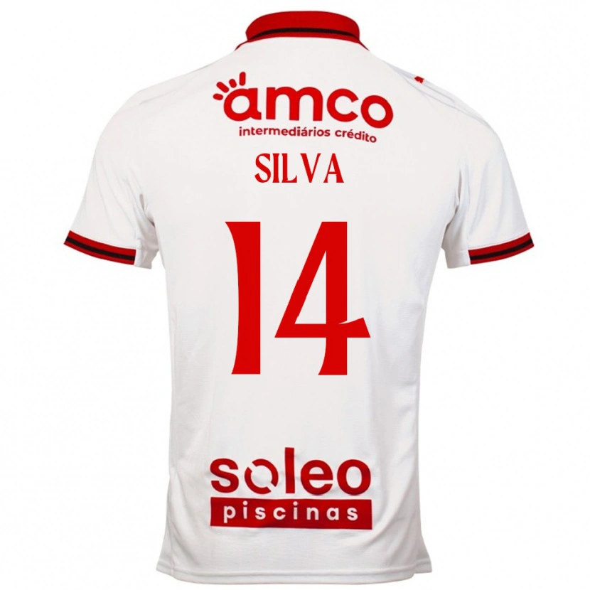 Danxen Dames Dolores Silva #14 Wit Rood Uitshirt Uittenue 2025/26 T-Shirt