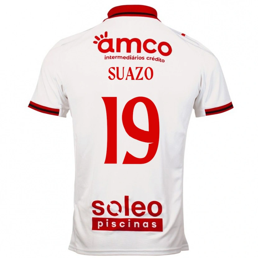 Danxen Dames Luis Suazo #19 Wit Rood Uitshirt Uittenue 2025/26 T-Shirt
