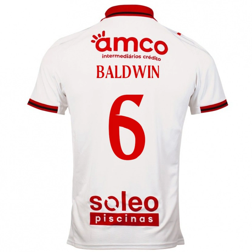 Danxen Dames Carlyn Baldwin #6 Wit Rood Uitshirt Uittenue 2025/26 T-Shirt