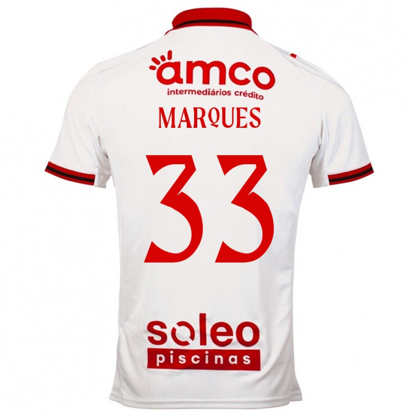 Danxen Dames João Marques #33 Wit Rood Uitshirt Uittenue 2025/26 T-Shirt
