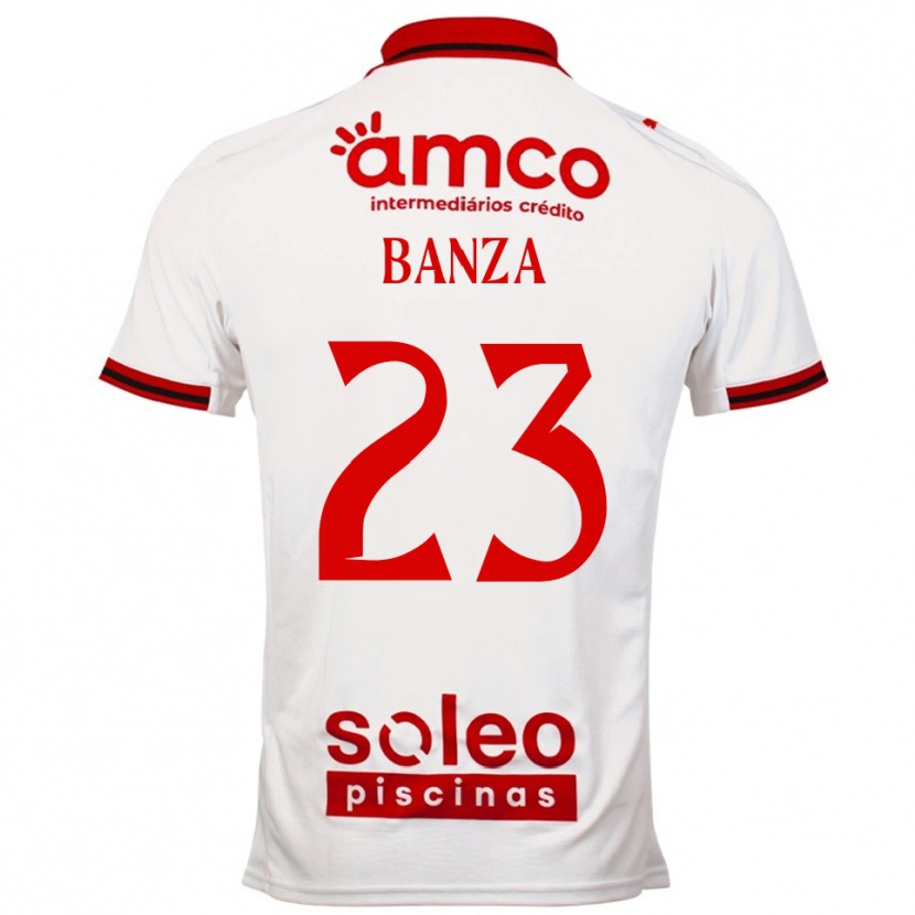 Danxen Dames Simon Banza #23 Wit Rood Uitshirt Uittenue 2025/26 T-Shirt
