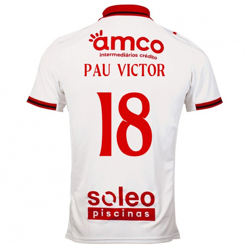Danxen Dames Pau Víctor #18 Wit Rood Uitshirt Uittenue 2025/26 T-Shirt
