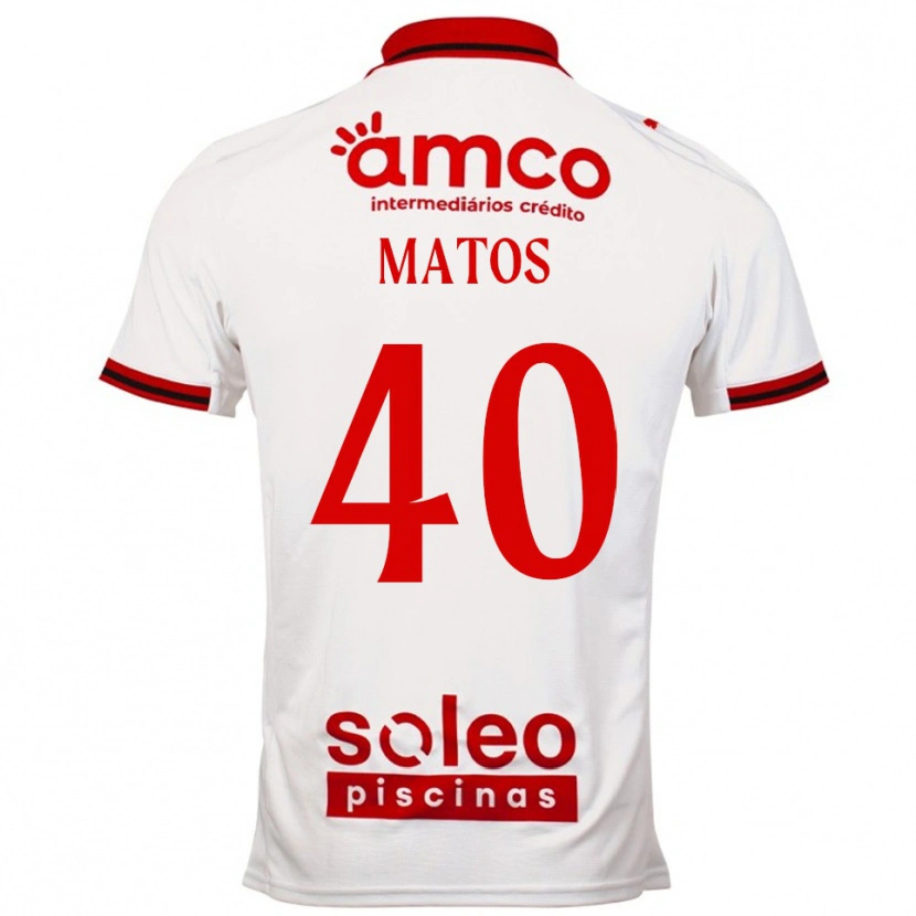 Danxen Dames João Matos #40 Wit Rood Uitshirt Uittenue 2025/26 T-Shirt