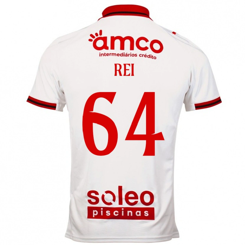 Danxen Dames Ricardo Rei #64 Wit Rood Uitshirt Uittenue 2025/26 T-Shirt