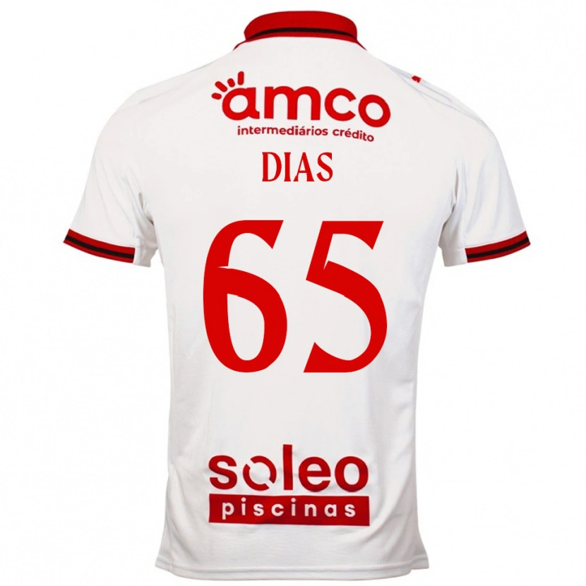 Danxen Dames Leandro Dias #65 Wit Rood Uitshirt Uittenue 2025/26 T-Shirt