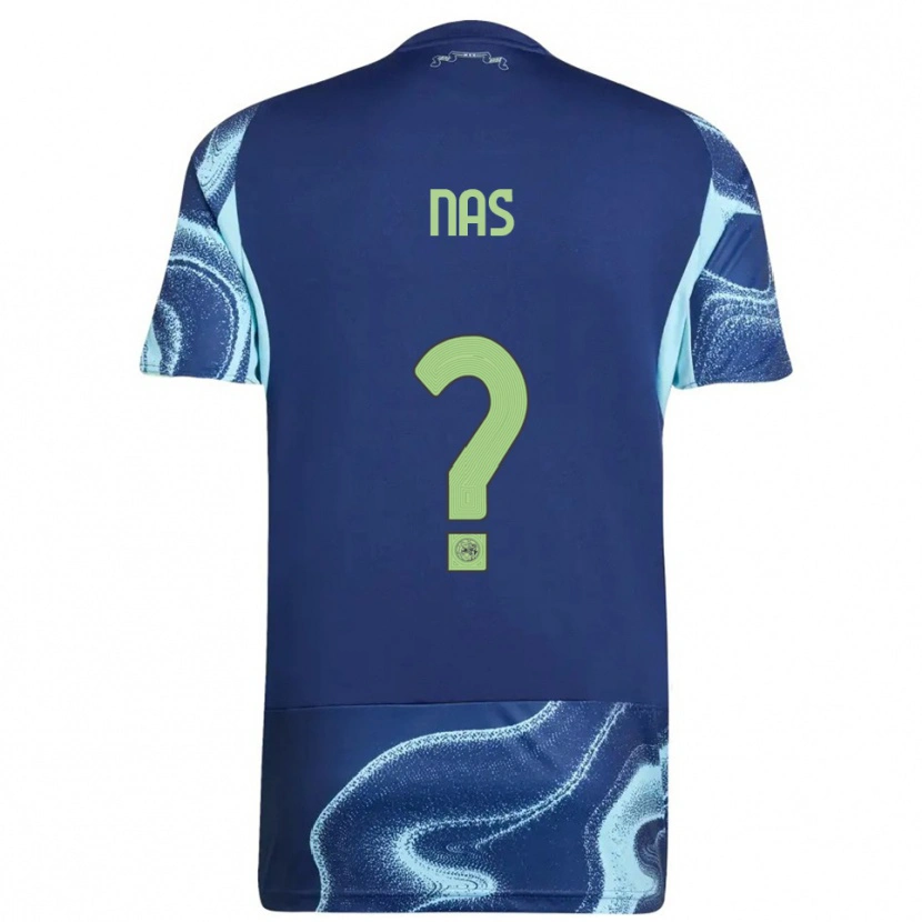 Danxen Dames Luca Nas #0 Marineblauw Hemelsblauw Uitshirt Uittenue 2025/26 T-Shirt