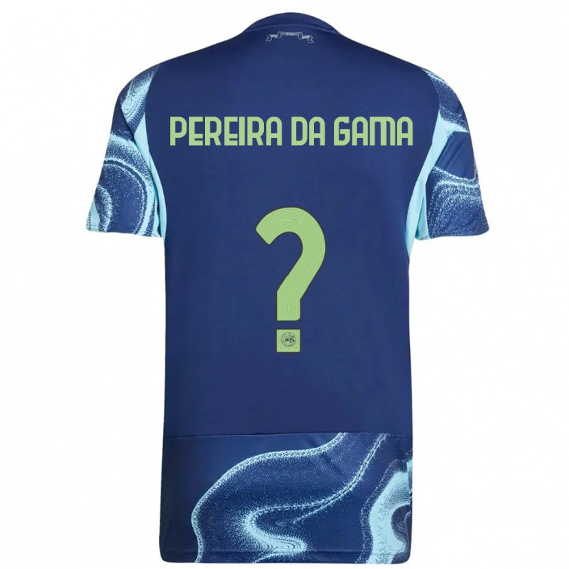 Danxen Dames Haniel Pereira Da Gama #0 Marineblauw Hemelsblauw Uitshirt Uittenue 2025/26 T-Shirt