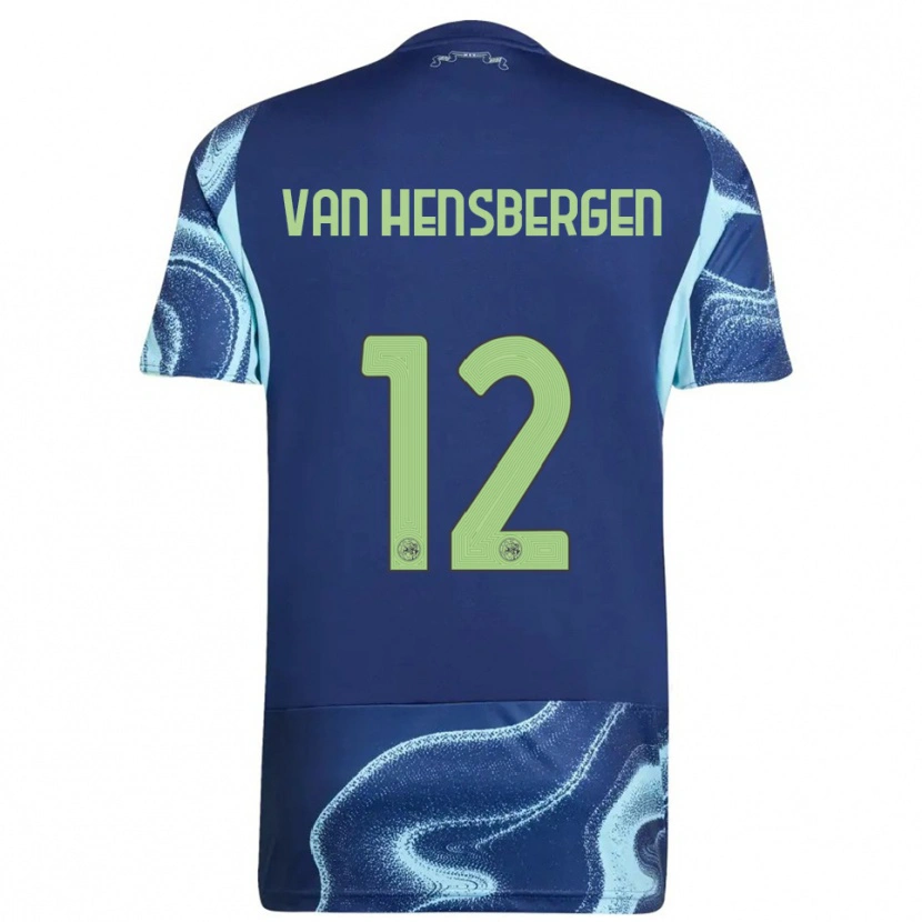 Danxen Dames Jade Van Hensbergen #12 Marineblauw Hemelsblauw Uitshirt Uittenue 2025/26 T-Shirt
