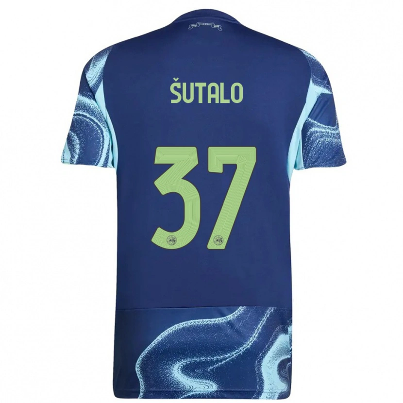 Danxen Dames Josip Šutalo #37 Marineblauw Hemelsblauw Uitshirt Uittenue 2025/26 T-Shirt