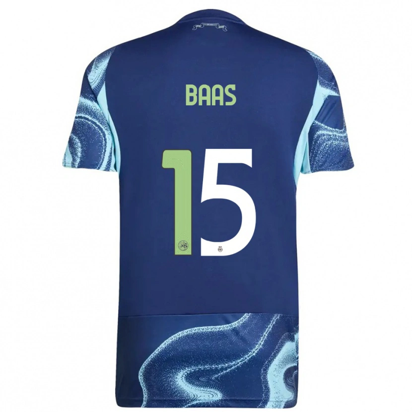 Danxen Dames Youri Baas #15 Marineblauw Hemelsblauw Uitshirt Uittenue 2025/26 T-Shirt