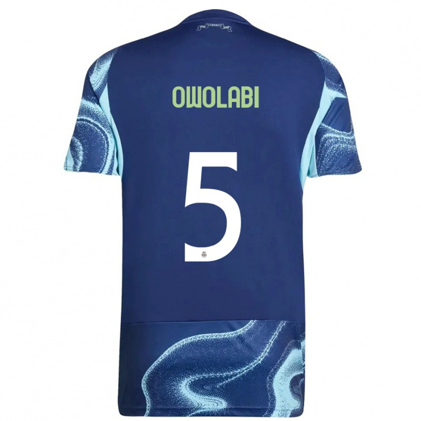 Danxen Dames Eniola Owolabi #5 Marineblauw Hemelsblauw Uitshirt Uittenue 2025/26 T-Shirt