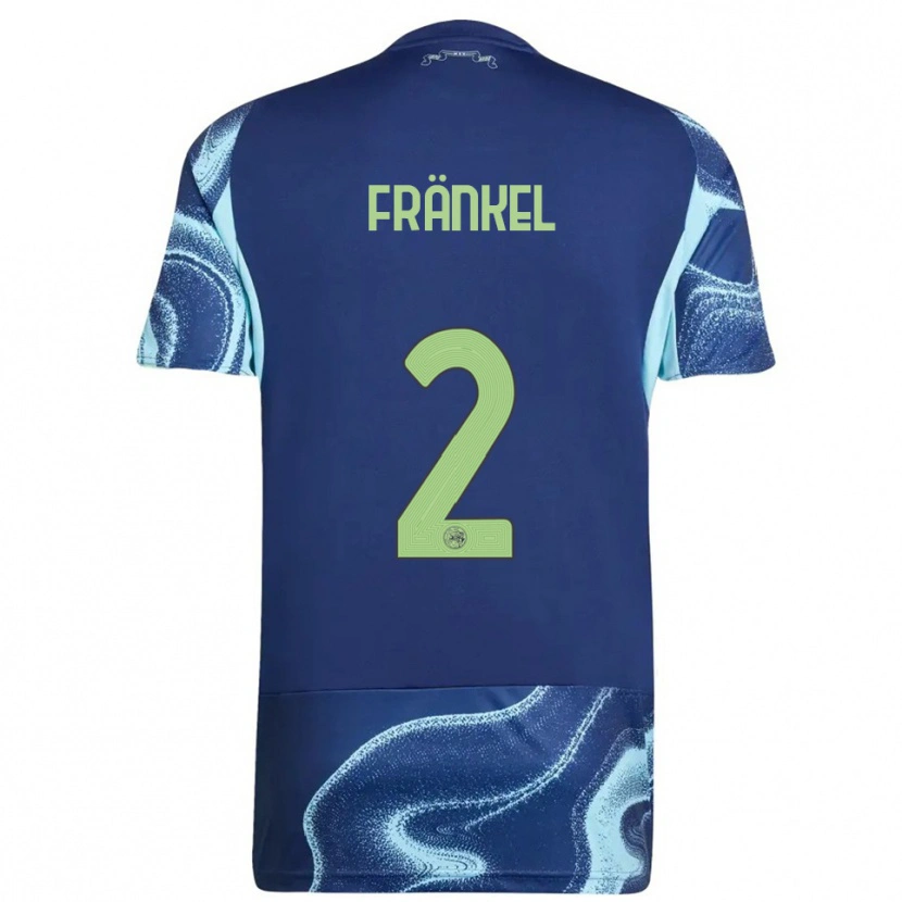 Danxen Dames Leroy Fränkel #2 Marineblauw Hemelsblauw Uitshirt Uittenue 2025/26 T-Shirt