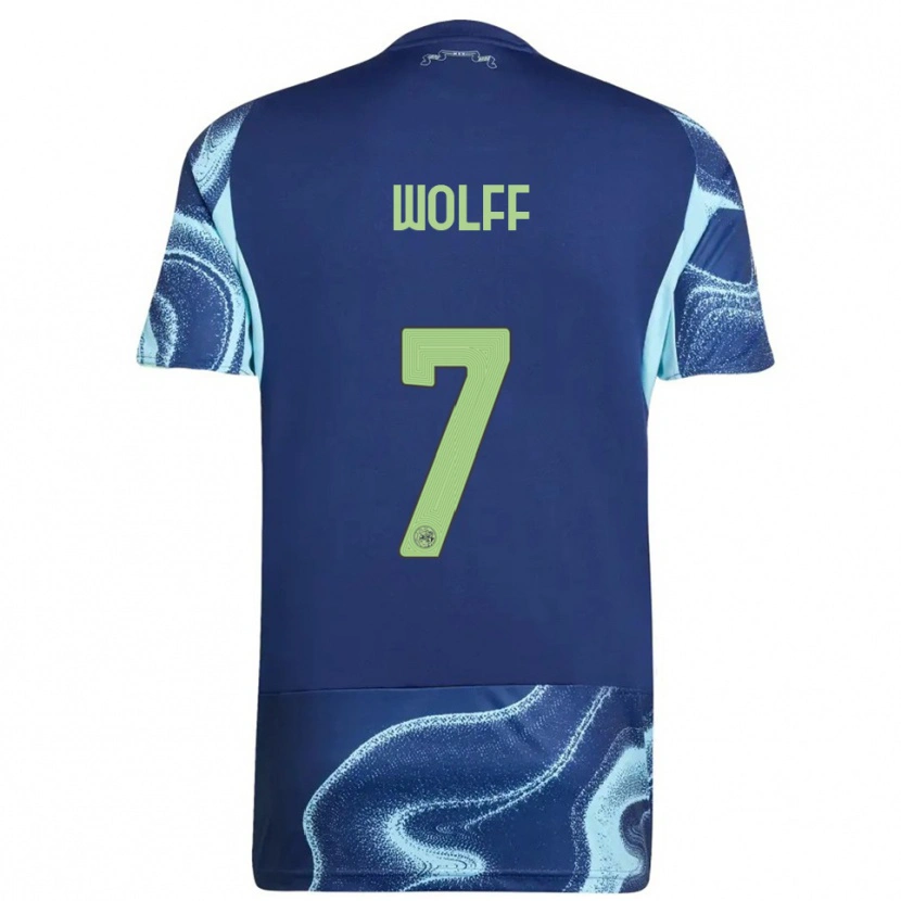 Danxen Dames Kayden Wolff #7 Marineblauw Hemelsblauw Uitshirt Uittenue 2025/26 T-Shirt