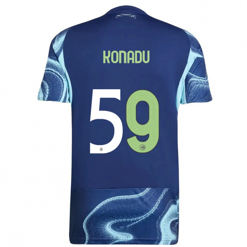 Danxen Dames Don-Angelo Konadu #59 Marineblauw Hemelsblauw Uitshirt Uittenue 2025/26 T-Shirt