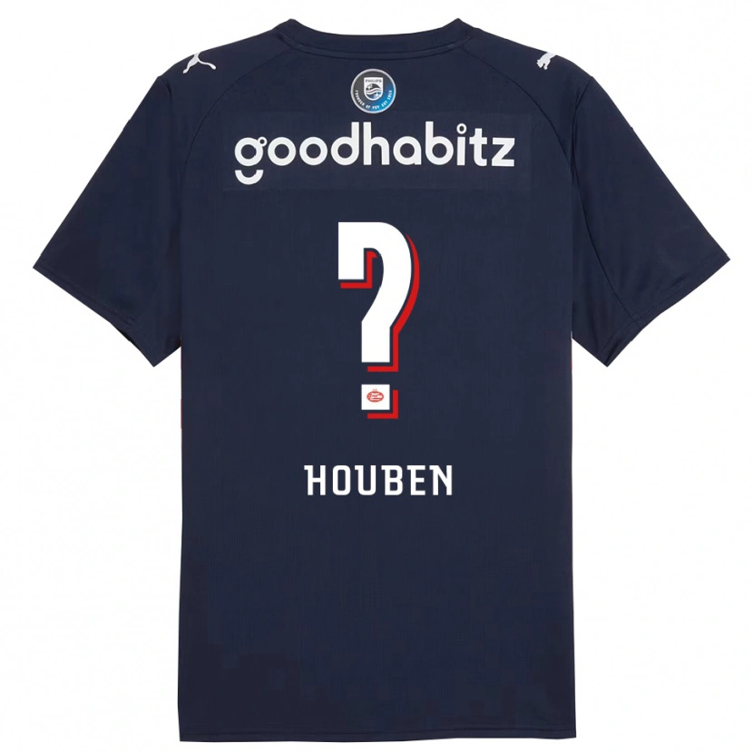 Danxen Dames Iggy Houben #0 Marineblauw Wit Uitshirt Uittenue 2025/26 T-Shirt
