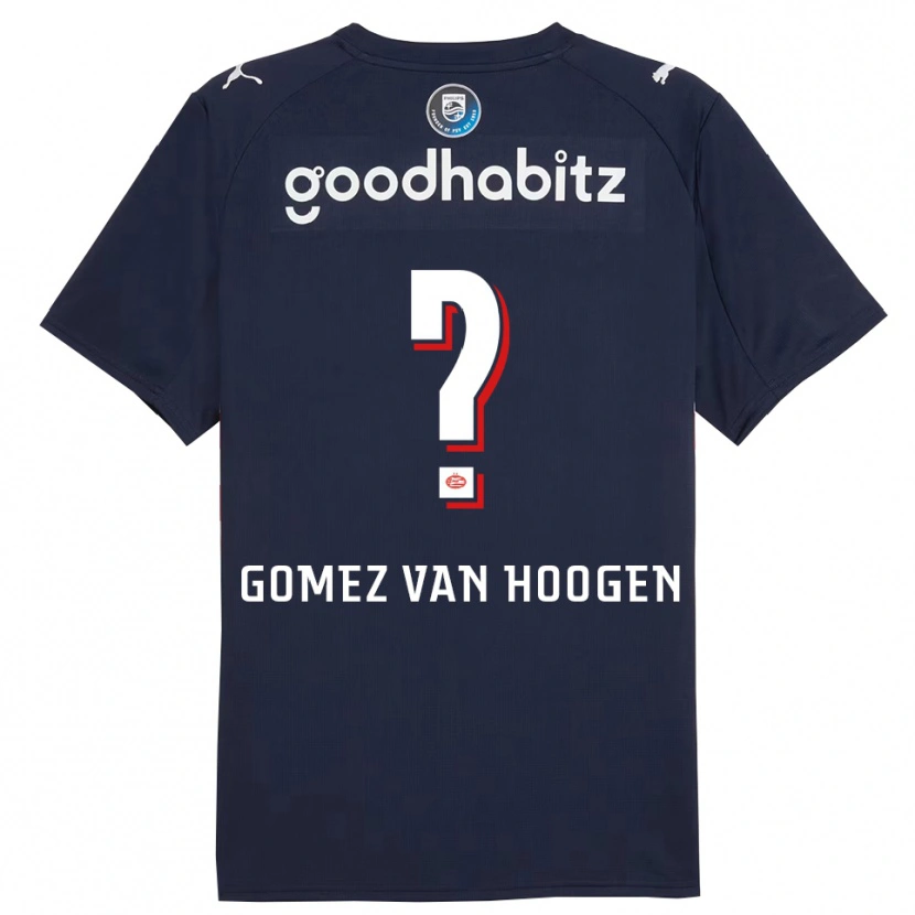 Danxen Dames Samuel Gomez Van Hoogen #0 Marineblauw Wit Uitshirt Uittenue 2025/26 T-Shirt