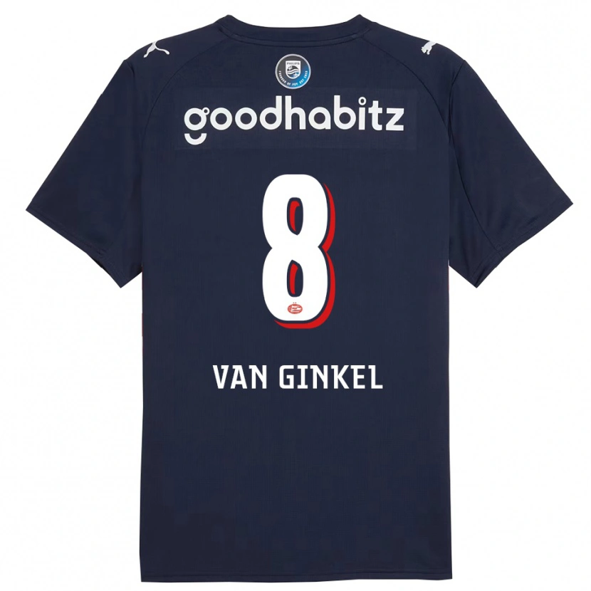 Danxen Dames Marco Van Ginkel #8 Marineblauw Wit Uitshirt Uittenue 2025/26 T-Shirt