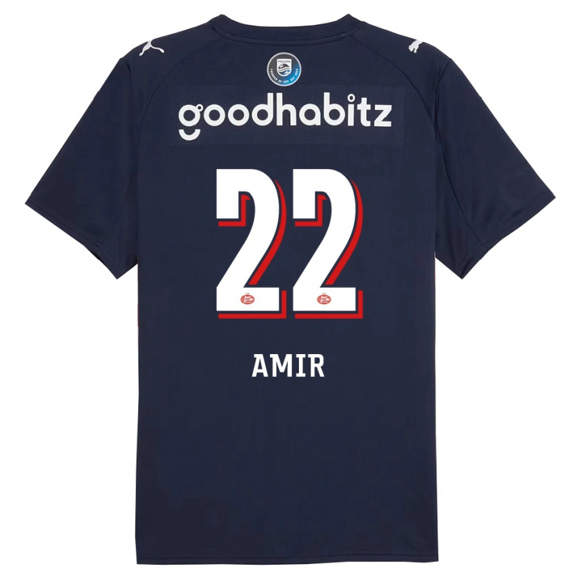 Danxen Dames Amir Al-Anany #22 Marineblauw Wit Uitshirt Uittenue 2025/26 T-Shirt